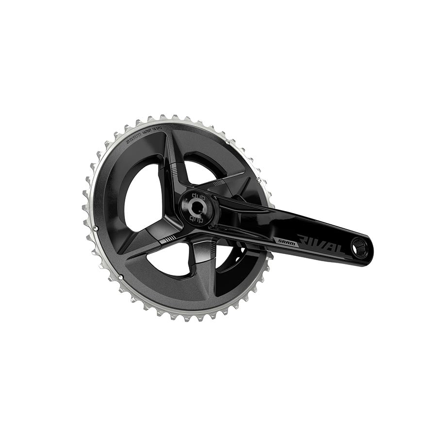 SRAM Rival AXS Crankset - 12-Speed, 107 BCD, DUB Spindle Interface, Black, D1