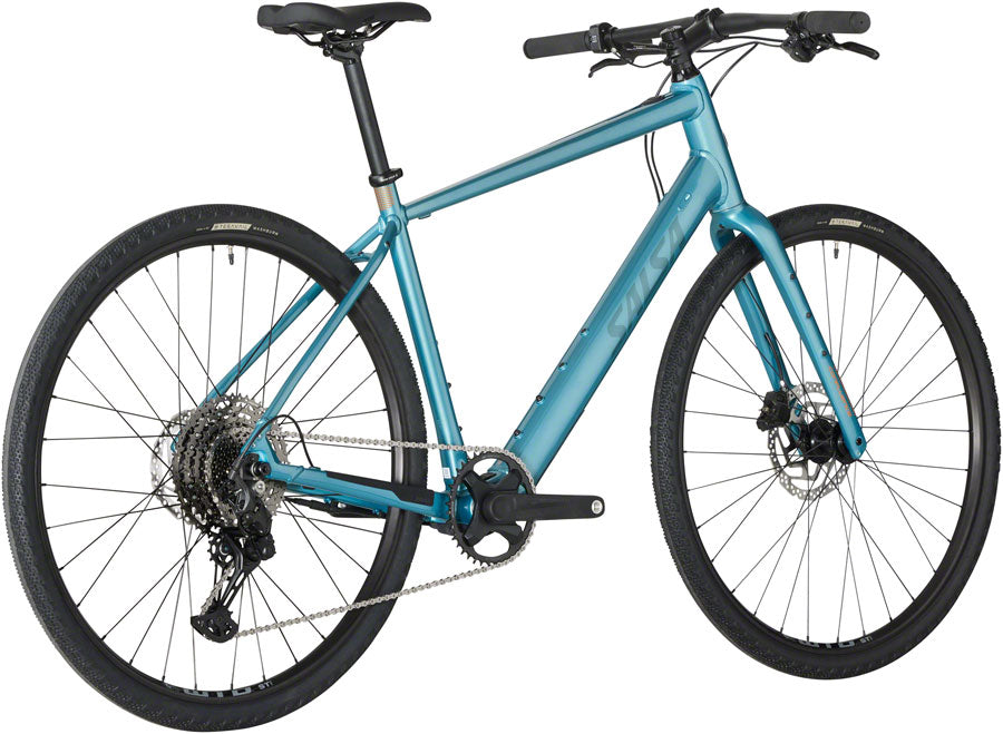 Salsa Confluence Flat Bar Cues 11 Ebike - 700c Aluminum Dark Cyan