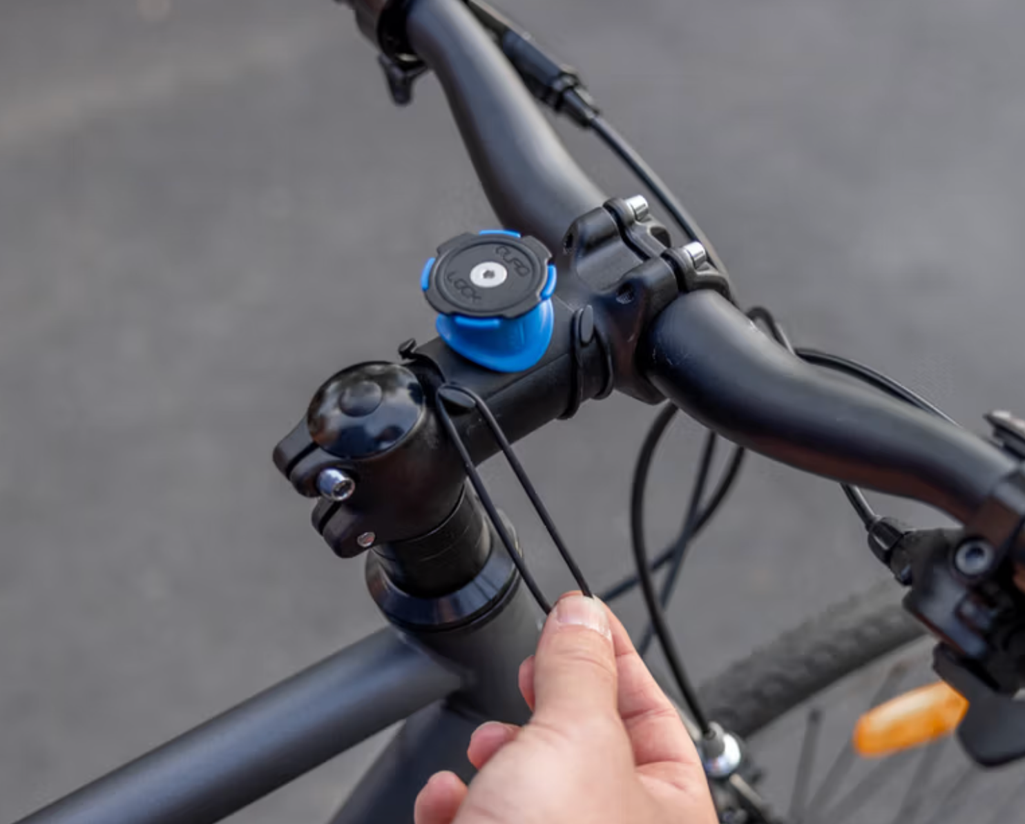 Quad Lock Stem/Handlebar Bike Mount Black/Blue