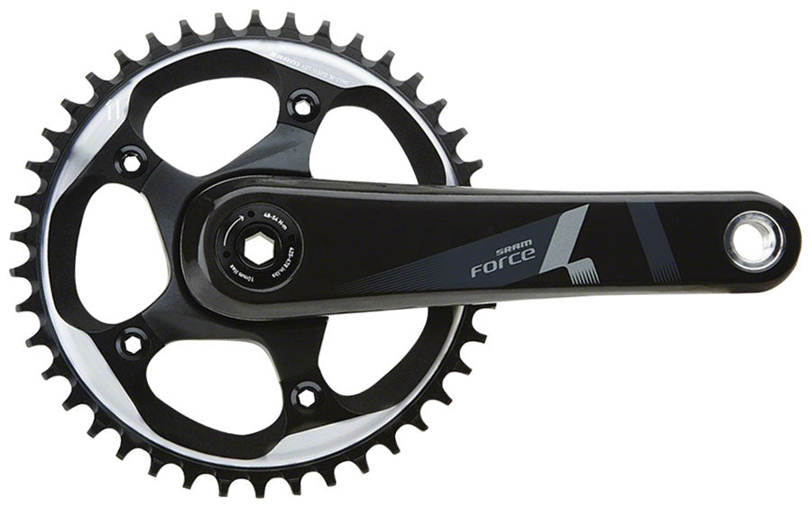 SRAM Force 1 Crankset - 10/11-Speed 42t 110 BCD BB30/PF30 Spindle Interface BLK