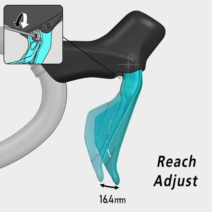 Shimano 105 ST-R7170-L Di2 Shift/Brake Lever - Left 2x Black