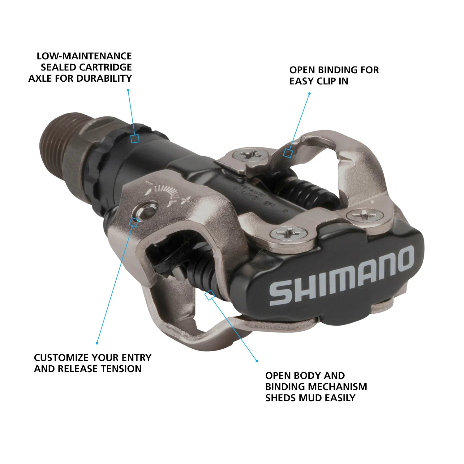 Shimano PD-M520L Black SPD, w/Cleat